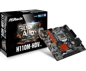 Asrock H110M-HDV R3.0 (D-Sub, DVI-D, HDMI – bản nhỏ) mã: ASROCKH110M_HDVR3.0